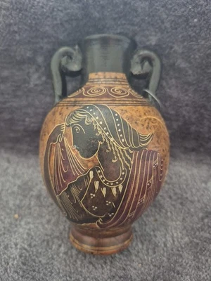 Handmade Replica Of Period 500bc Greek Amphora Vase. Collectors Item. VG Quality - Image 1 of 4