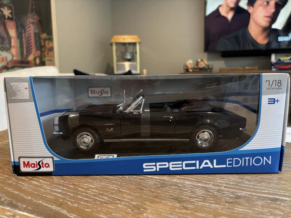 Chevrolet Camaro SS396 1967 convertible Maisto | 1:18 negro | ¡Envío gratuito!! Foto 1 de 1