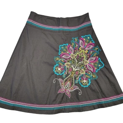 Heart Soul Black Mini Skirt Stretch Embroidered Sequins Zip Women Size 3 Juniors - Image 1 of 4