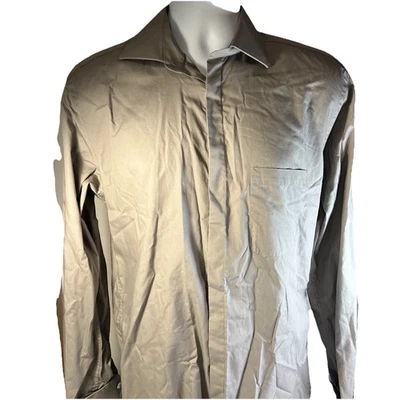 Camisa de vestir Stacy Adams abotonada para hombre talla 15 34/35 gris calce regular Foto 1 de 4