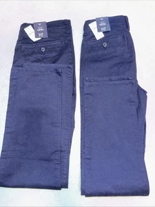 Gap Boys Navy Blue Flat Front Chino Pants Size 12 - Picture 1 of 3