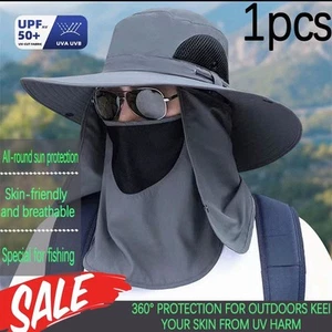 Outdoor Wide Brim Sun Hat Fishing Hat UV Protection-- - Picture 1 of 13