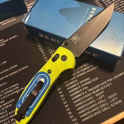 Benchmade Griptilian 551 Neon Green Black Custom Ultra Rare New Old Stock - Image 1 of 4