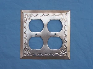 Tin Outlet Cover 4 Sockets #1 - Mexico - Picture 1 of 1
