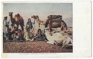 Alte Postkarte "Arabische Bauern, Jerusalem, Weltausstellung, Hl. Louis." Undivided - Bild 1 von 2