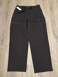 NEW Vintage Polo Ralph Lauren Black Safari Button Fly Pants Cotton 34 X 30 Faded - Picture 1 of 10
