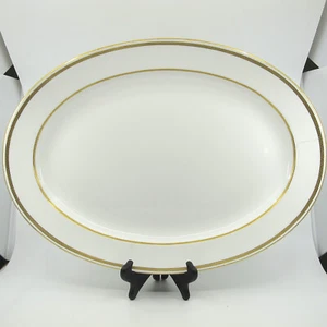 G8338 by MINTON for TIFFANY Gold Encrusted 19 3/4" LARGE Oval Serving Platter - Picture 1 of 8