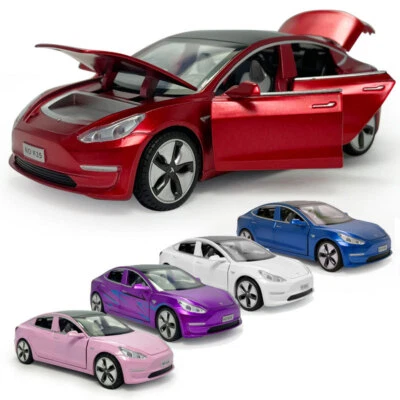 1:32 Tesla Model 3 Model Car Metal Diecast Toy Cars Boys Toys for Kids Gifts - Image 1 of 4