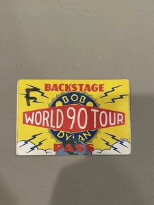 BOB DYLAN 1990 Backstage Pass--"WORLD 90 TOUR"-- Manuf. by OTTO; Unpeeled--(NM) - Picture 1 of 1