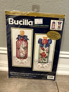 Bucilla Kreuzstich Rosenwasser & Magnolienblüte Kits 44449 4" x 8" 1999 USA - Bild 1 von 2