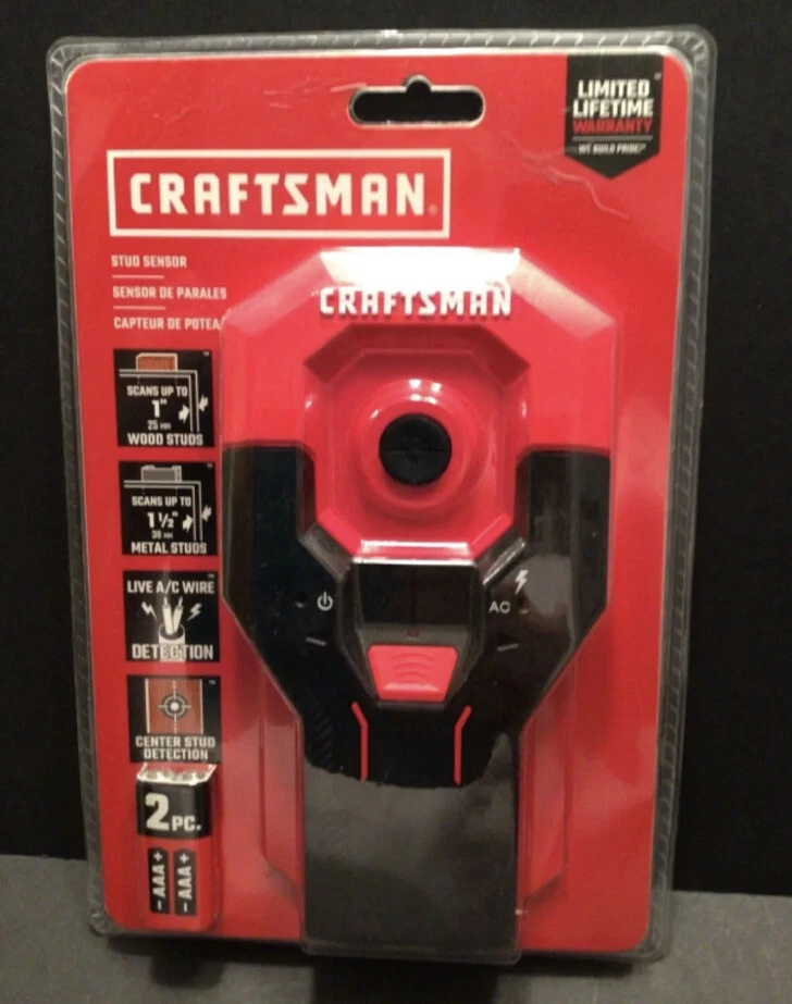 Craftsman Stud Sensor CMHT77620 1 1/2" Depth Metal & Wood Live Wire Detection