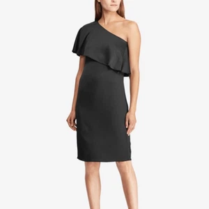 LAUREN Ralph Lauren Satin Einschulter gerüschtes Kleid - Bild 1 von 5