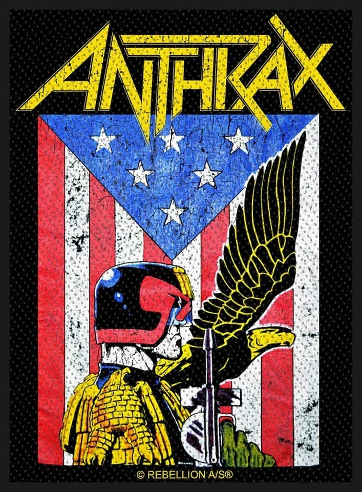 Anthrax - Judge Dredd Woven Sew On Patch 8cm x 10cm - Image 1 of 1