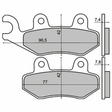 PASTIGLIE FRENO ANTERIORI SBS 163CT PEUGEOT SATELIS 250 2011 2012 2013 2014 2015