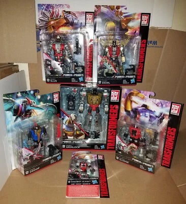 TRANSFORMERS POTP Dinobots Set GRIMLOCK SWOOP SLUG SLUDGE SNARL SLASH VOLCANICUS - Image 1 of 4