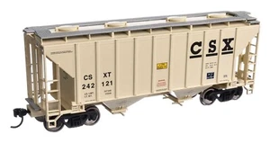 HO Scale - WALTHERS 910-7981 CSX - CSXT 37' 2980 CU FT 2-Bay Covered Hopper Car - Picture 1 of 4