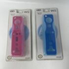 Pair / Lot Of 2 Nintendo Wii Remote Controller Glove Blue And Pink Brand New