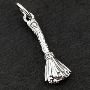 Hexenbesen Besom Anhänger Charm 925 Sterling Silber Wicca Pagan Wicca Witchy - Bild 1 von 8