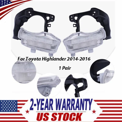 1双雾灯适用于2014 2015年丰田Highlander日间行车灯LED — 第 1/4 张图片