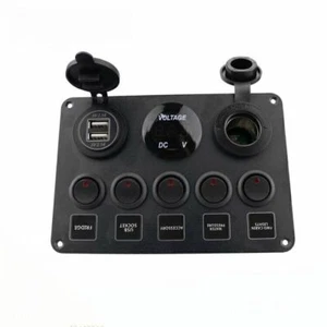Digital Voltmeter Dual Usb Port 12v Outlet Combination Waterproof Switch Panel - Photo 1 sur 10