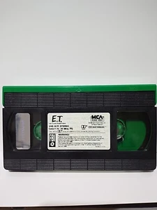 E.T. Extra- Terrestrial VHS Rare Green And Black Tape With Sleeve - Picture 1 of 5