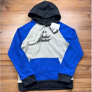 Under Armour Hoodie Pullover UA Rival Fleece Script CB HD Boys Youth LG - Picture 1 of 6