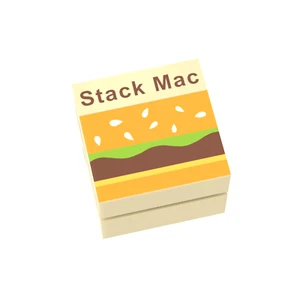 McBrick's StackMac Burger Box - individuell bedruckt - Minifiguren Brick City AFOL - Bild 1 von 1