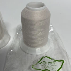 Wooly Lock Nylon Sewing Thread, 2 Spools #502 Soft Beige Color Lot 2 - Picture 1 of 4