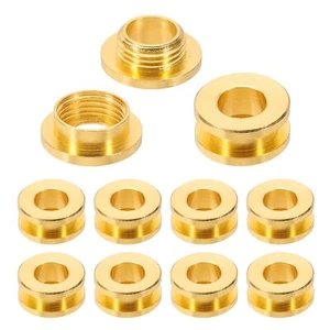 8mm1/3 inch Solid Brass Hole Eyelets 10 Pcs Flat Self Backing Grommets with W... - Picture 1 of 6