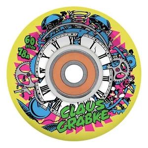 SLIME BALL GRABKE LIGHT UP 60MM 78A GIALLO NEON RUOTE PER SKATEBOARD - Foto 1 di 5