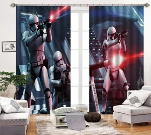 3D White Robot ZHUA2313 Photo Curtain Window Blockout Fabric Amy 2023 - Picture 1 of 7