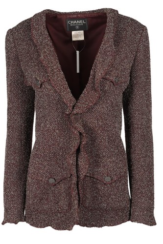 BLAZER LANA CHANEL BORDEAUX 1997 FR 38 UK 10