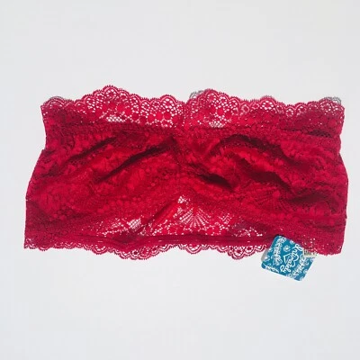 Free People Intimately Small Bandeau Bralette Boho Lace Burgundy Red New NWT $28 - Image 1 of 4