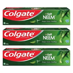 Colgate Active Salt Neem Toothpaste Pack of 3 - Germ-Fighting Formula 150g - Picture 1 of 6