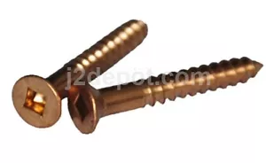 Silikon Bronze Holzschraube Vierkant flach 10 x 1" (100 Stück) - Bild 1 von 1