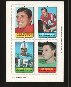 1969 Topps Four-in-One #NNO - Rex Mirich / Art Graham / John Stofa  69-268 - Picture 1 of 2