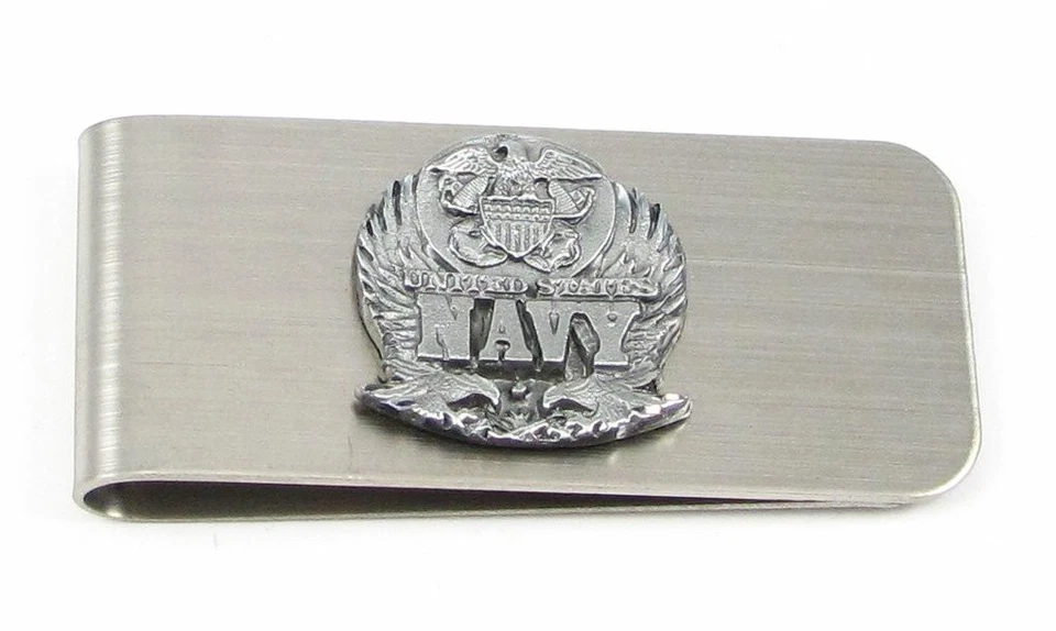 Clips para dinero de acero inoxidable con emblema de peltre - Elige tu estilo Foto 1 de 1