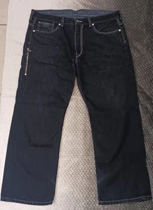LEVIS STRAUSS & CO 569 Men's Jeans Size W38 L30 Regular dark Blue 6 pokets - Picture 1 of 12