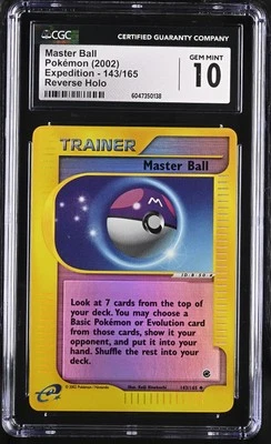 CGC 10 GEM MINT Master Ball Expedition 143/165 Reverse Holo Pokemon Card - Image 1 of 2
