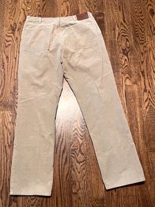 Vintage Polo Ralph Lauren Corduroy Pants Mens 34 x 30 Beige Jeans - Picture 1 of 5