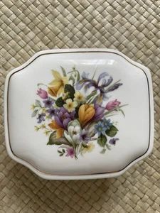 Vintage Jewelry Keepsake Floral Trinket Music Box, Plays Memory, Coquette, WORKS - Picture 1 of 24