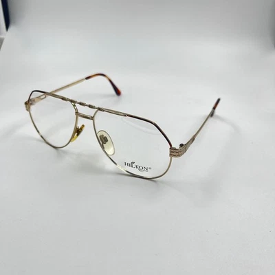 Monturas de gafas de aviador tortuga oro 24KT vintage HILTON CLASE 702 C3 58-15 Foto 1 de 4