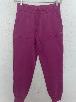 VICTORIA SECRET ON POINT CINTURA ALTA SALÓN PANTALÓN JOGGER PANTALONES DEPORTIVOS ROSA MORADO M Foto 1 de 4