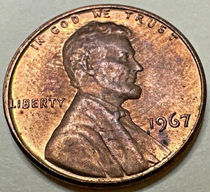 1967 Lincoln Penny Memorial Cent 1C 1185X - Picture 1 of 3