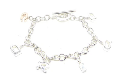 Clogau Gold Silver & 9ct Rose Gold Cariad T-Bar Bracelet 7 3/4" - Image 1 of 4