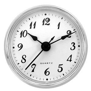 2.8" 70mm Quartz Arabic Clock Insert, Fit 61mm/2.4", Silver/White, Style 12 - Picture 1 of 5