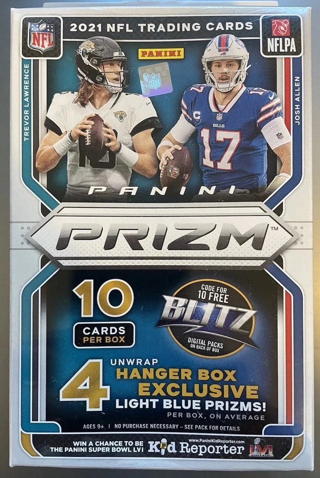 2021 Panini Prizm NFL Football Hanger Box  - Factory Sealed (Light Blue Prizms) - Image 1 of 1