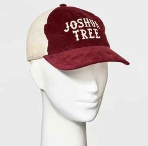 Joshua Tree Corduroy Trucker Hat - Maroon Red - Picture 1 of 1