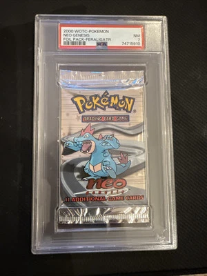 2000 Pokémon Neo Genesis Feraligatr Art Booster Pack PSA 7  - Image 1 of 4