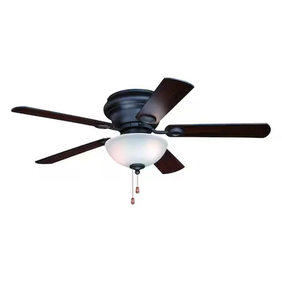 VAXCEL F0059 Expo 42 In. Bronze Indoor Flush Mount Ceiling Fan with LED Light - Image 1 of 4